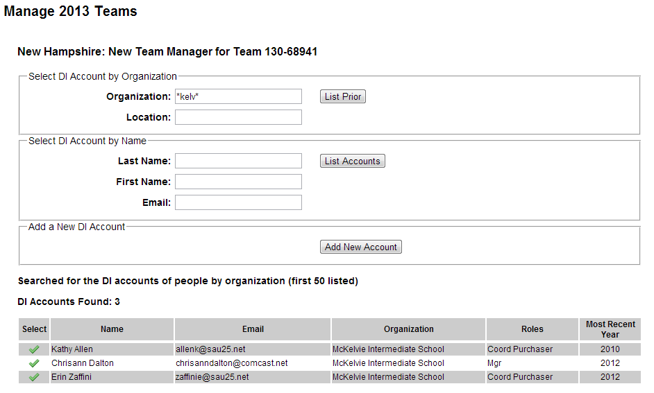 Add user to team in Resource Area