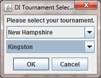 Select a tournament in the Classic Scoring Program Tournament Wizard